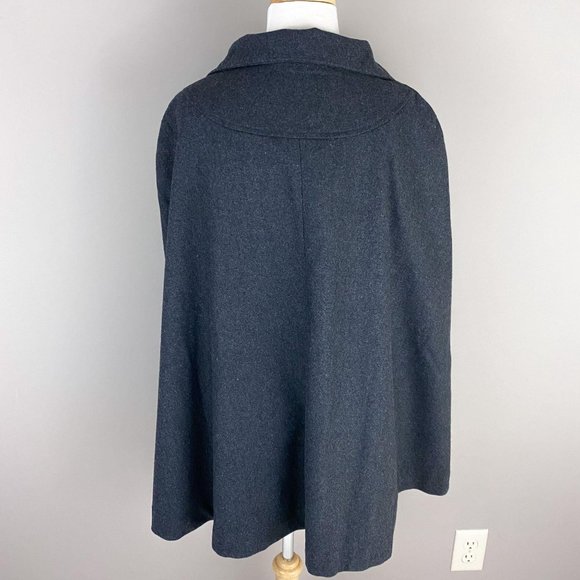 Mark & Graham Charlotte Gray Wool Cape NWT - Picture 5 of 6